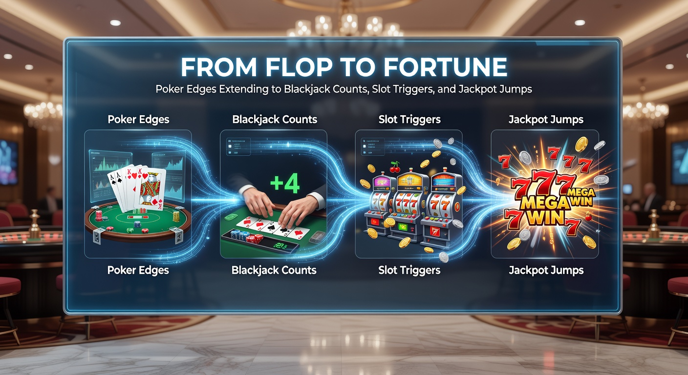 Blackjack table close-up showing card counts scribbled subtly, dealer revealing a strong player hand amid tense betting