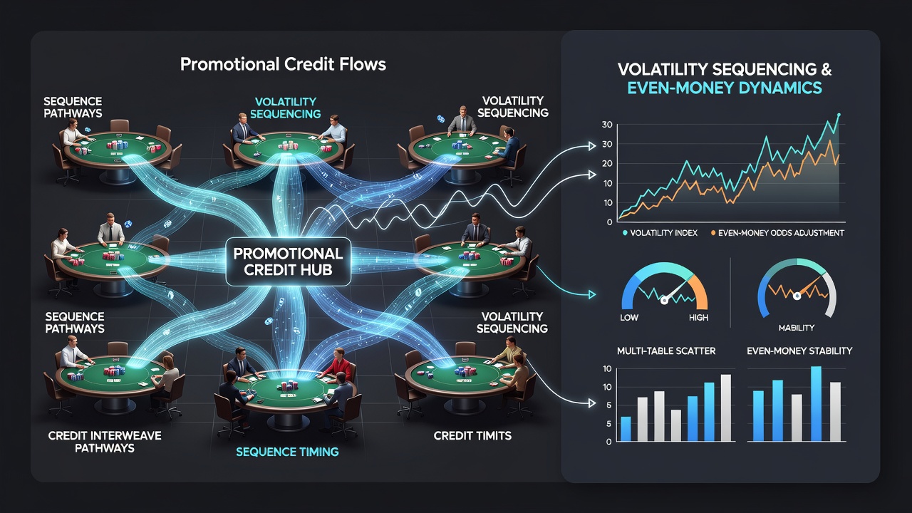 Chart illustrating volatility sequencing across poker and roulette sessions