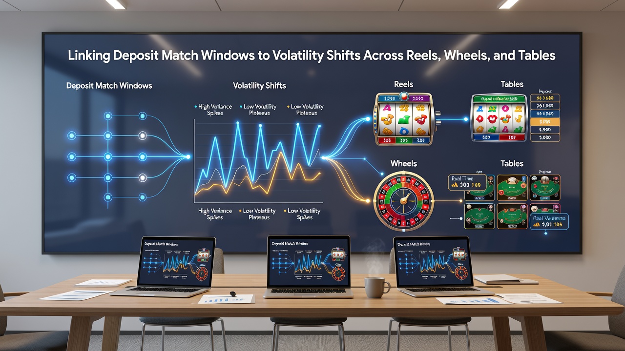 Chart showing volatility comparisons between slot reels, roulette wheels, and table games during bonus periods