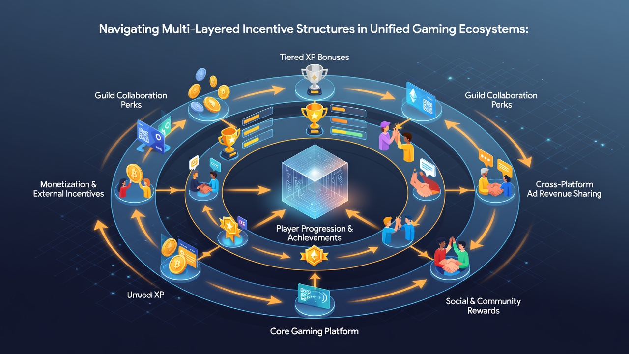 Screenshot of a unified gaming dashboard displaying tier progress, cross-game reward balances, and redemption options